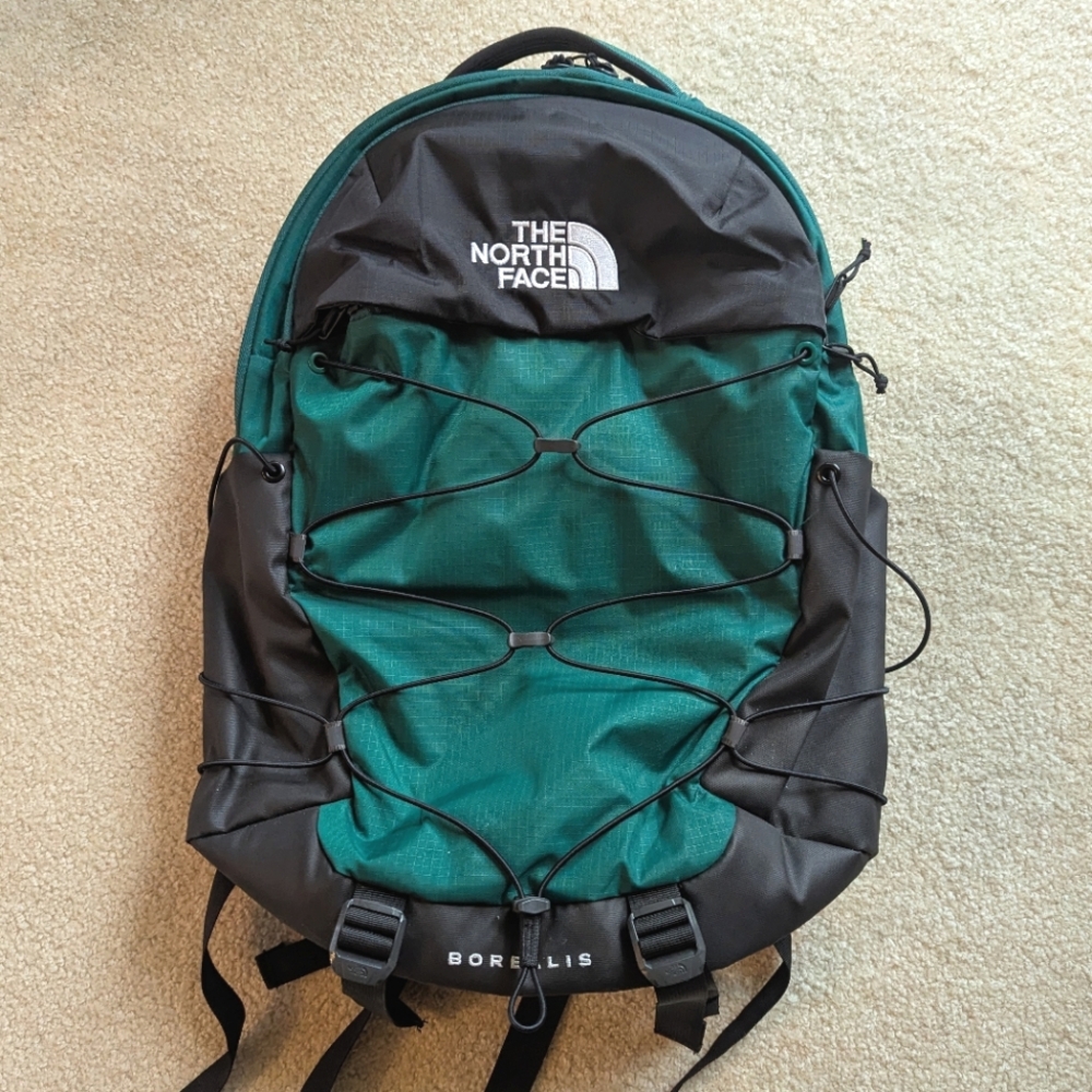 The North Face Borealis Green and Black Backpack